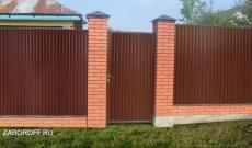 Фото забора из профлиста в Тульской области, Заокский район