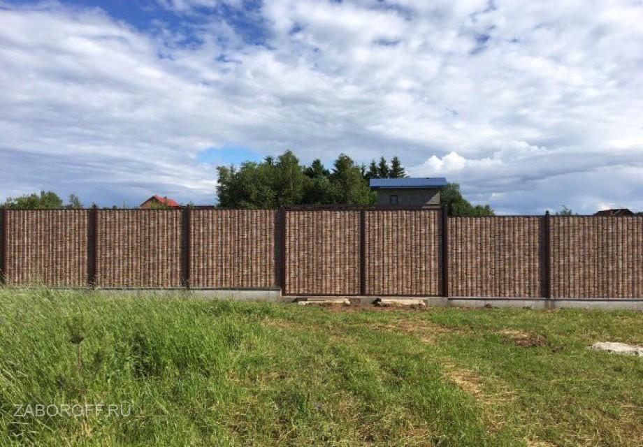 Забор из двухстороннего профнастила под ключ