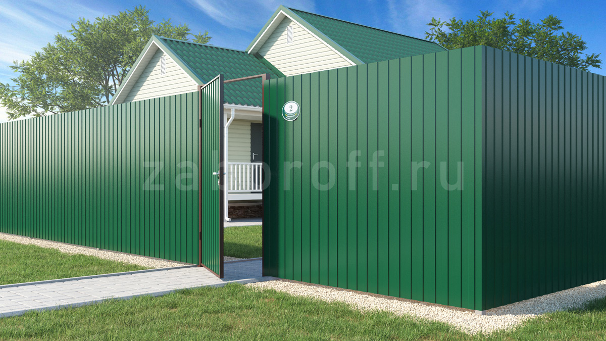 Забор из профнастила с односторонним покрытием ОПТИМА дешево