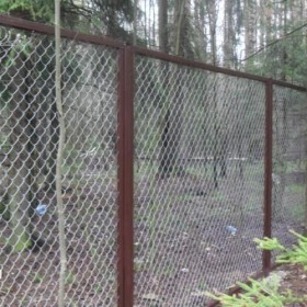 Забор из сетки рабицы