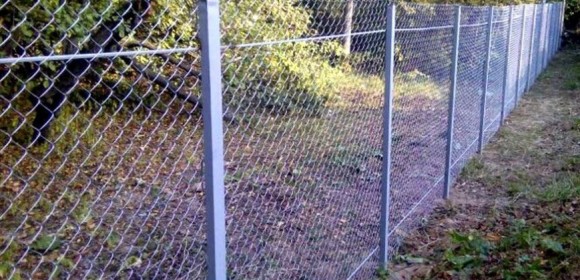 Забор из сетки рабицы