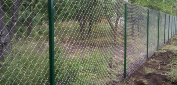 Забор из сетки рабицы