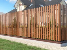 Забор из штакетника под дерево на ленточном фундаменте 250х400 мм Забор из штакетника под дерево на ленточном фундаменте 250х400 мм