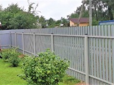 Забор из евроштакетника стандарт