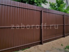 Забор из профнастила высотой 2.5 М купить с установкой в Москве