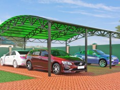 Навес арочный для 2 авто 6х10 м Навес арочный для 2 авто 6х10 м