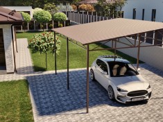 Односкатный навес для 1 авто 4х5м Односкатный навес для 1 авто 4х5м