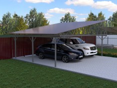 Односкатный навес для 2 авто 6х6м Односкатный навес для 2 авто 6х6м