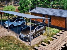 Односкатный навес для 2 авто 6 х 10 м Односкатный навес для 2 авто 6 х 10 м