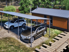 Односкатный навес металлочерепица 6х6 Односкатный навес металлочерепица 6х6