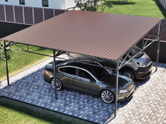 Односкатный навес 4х10 м (для 2 авто)