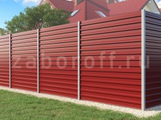 Забор из профнастила С-20 купить с установкой в Москве