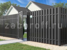 Забор шахматка из евроштакетника в секциях  ПРЕМИУМ Забор шахматка из евроштакетника в секциях  ПРЕМИУМ