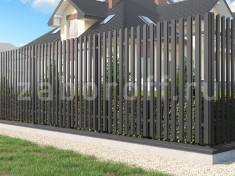 Забор из двухстороннего штакетника на ленточном фундаменте ОПТИМА Забор из двухстороннего штакетника на ленточном фундаменте ОПТИМА