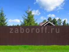 Забор из профнастила для участка 6 соток купить с установкой в Москве