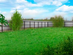 Забор из профнастила для участка 12 соток купить с установкой в Москве