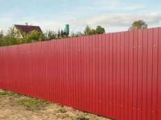Забор 2м из одностороннего профнастила  