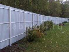 Забор 2,2м из одностороннего профнастила 