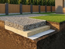 Площадка из щебня