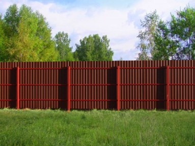 Забор 2,2м из двухстороннего профнастила с монтажом