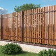 Забор из штакетника под дерево на ленточном фундаменте 250х400 мм