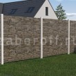 Забор из профлиста под камень с установкой в секциях