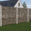 Секционный забор из профлиста под камень красивый