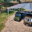 Двухскатный навес для 2 авто 6х10м