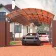 Арочный навес 4х10 м (для 2 авто) Арочный навес 4х10 м (для 2 авто)