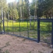 Откатные ворота из 3Д сетки автоматические на ж/б