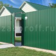 Забор из зеленого профнастила  RAL 6005 с односторонним  покрытием недорого