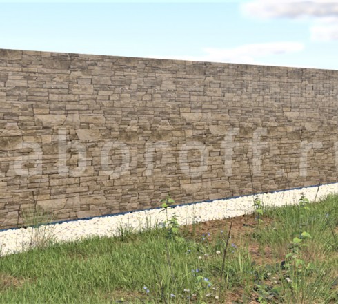 Недорогой забор из профлиста под камень