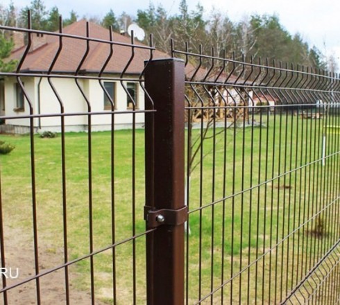 3Д забор коричневый