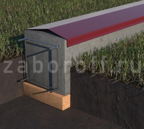 Забор из двухстороннего профнастила на ленточном фундаменте хороший