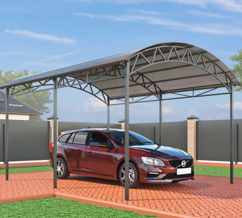 Арочный навес 4х5 м (для 1 авто) Арочный навес 4х5 м (для 1 авто)