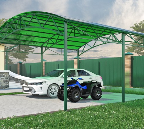Арочный навес 6х6 м (для 2 авто)