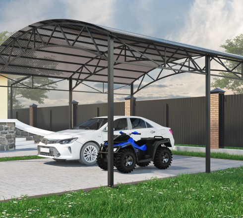 Арочный навес 6х6 м (для 2 авто) Арочный навес 6х6 м (для 2 авто)