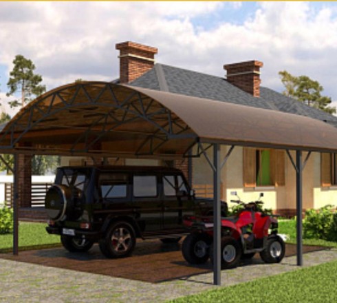 Арочный навес 6х6 м (для 2 авто)