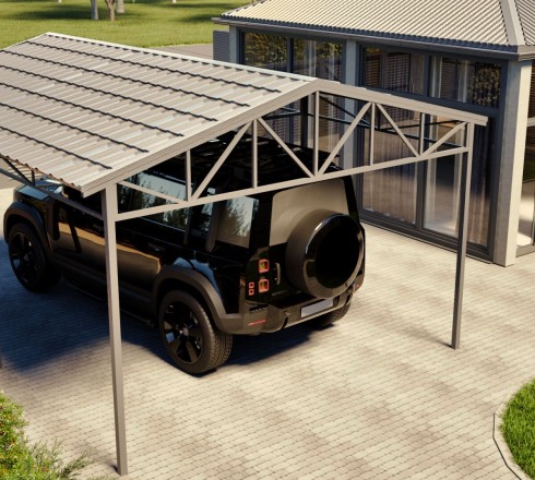 Двускатный навес 4х5, металлочерепица