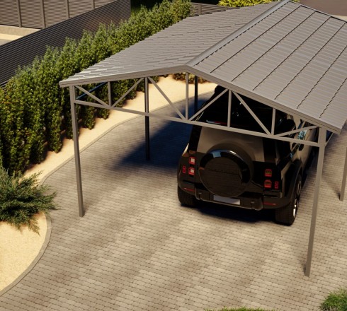 Двускатный навес 4х5, металлочерепица