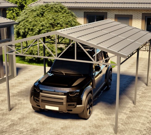 Двускатный навес 4х5, металлочерепица