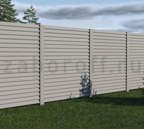 Забор из профнастила С20 горизонтальный ЭКОНОМ недорого