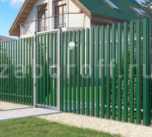 Забор из евроштакетника двухсторонний ОПТИМА