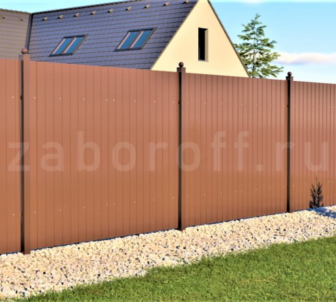 Забор из профнастила комбинированный