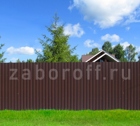 Забор из профнастила на 6 соток