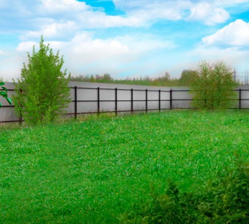 Забор из профнастила на 12 соток