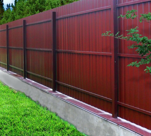 Забор 2,2м из двухстороннего профнастила для дачи