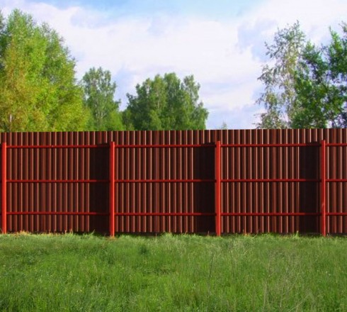 Забор 2,2м из двухстороннего профнастила с монтажом